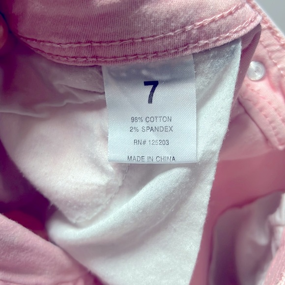 My Denim Devil, size 7, pink denim bleach washed shorts, EUC. - Picture 5 of 5